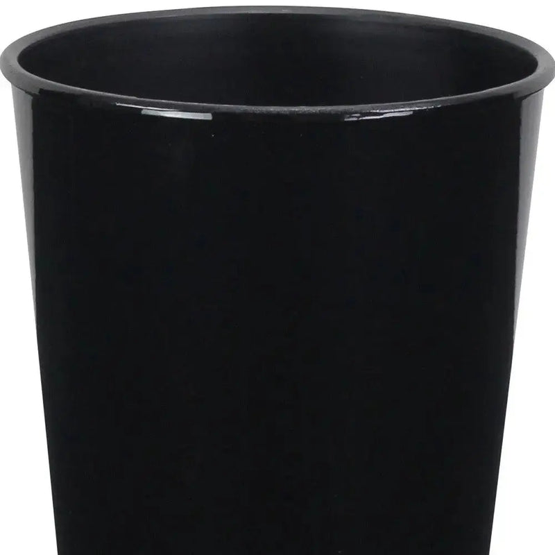 5" Black Recycled Plastic Indoor Outdoor Round Pot Planter Homeroots Outdoor