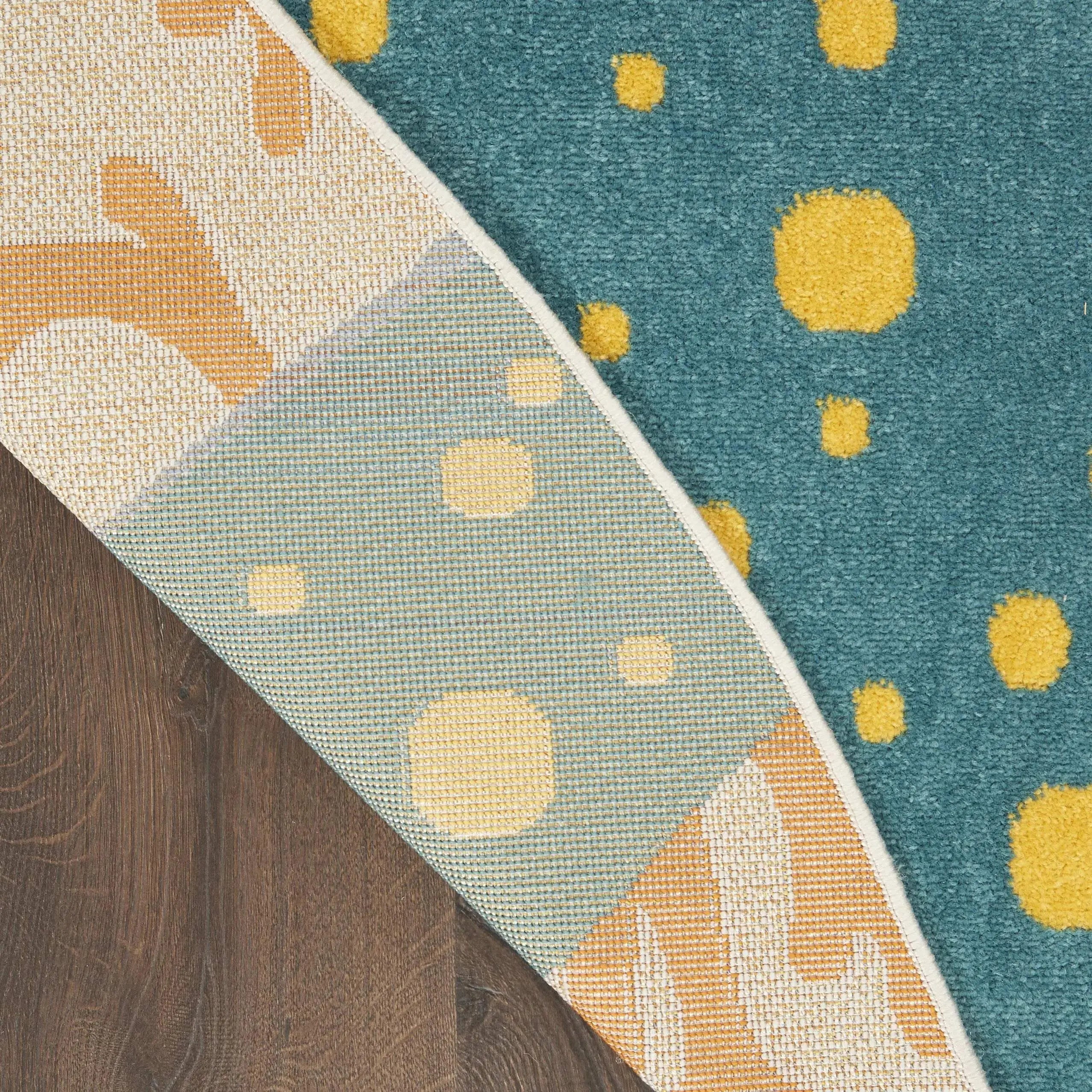 5' Blue Yellow And Orange Round Starfish Indoor Outdoor Area Rug Homeroots Outdoor