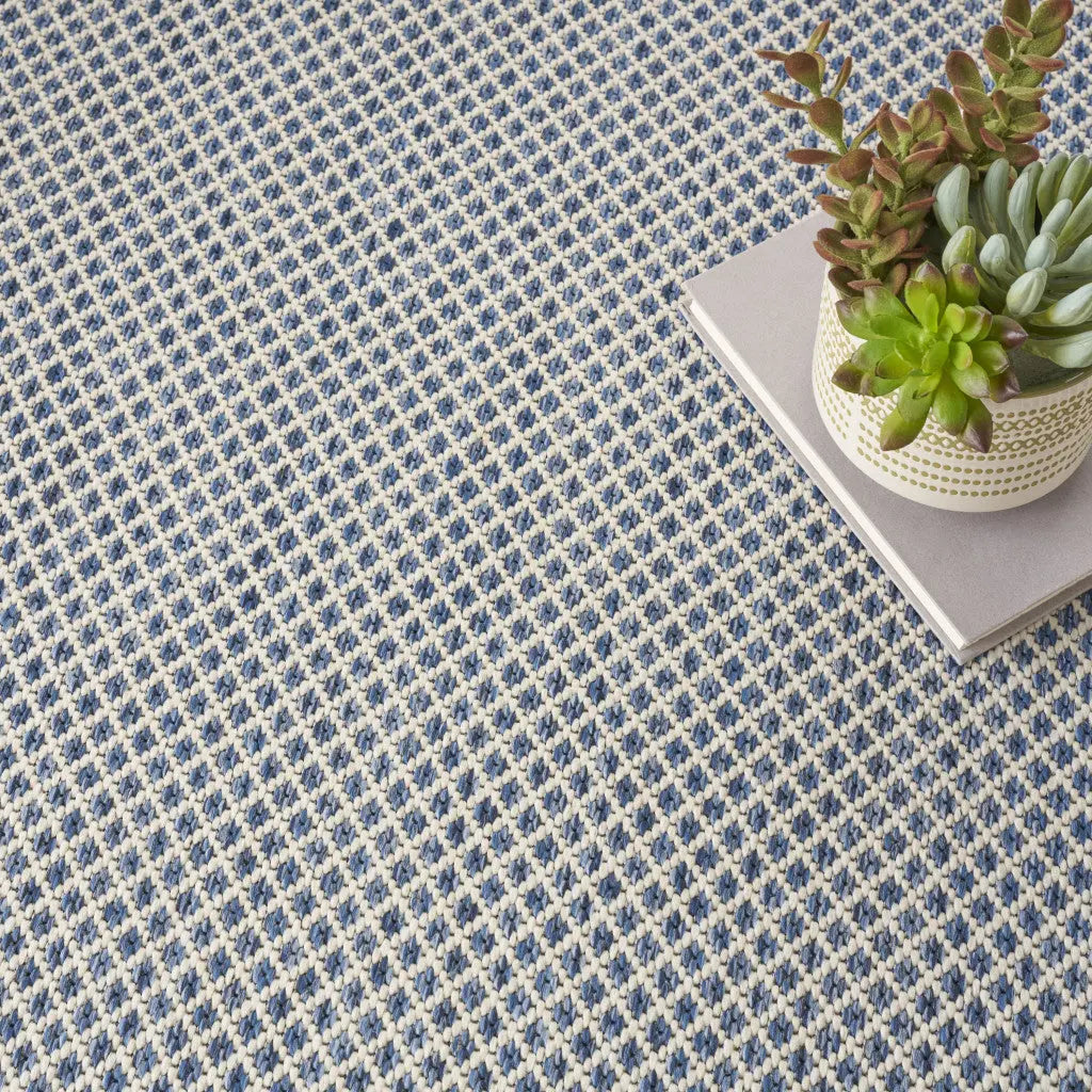 5' Bone Round Geometric Power Loom Area Rug Homeroots Outdoor