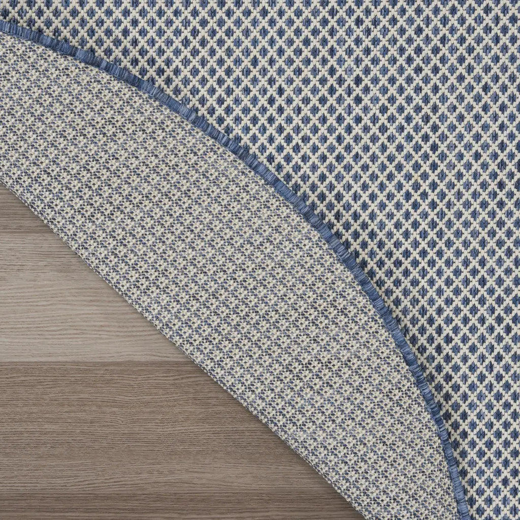 5' Bone Round Geometric Power Loom Area Rug Homeroots Outdoor