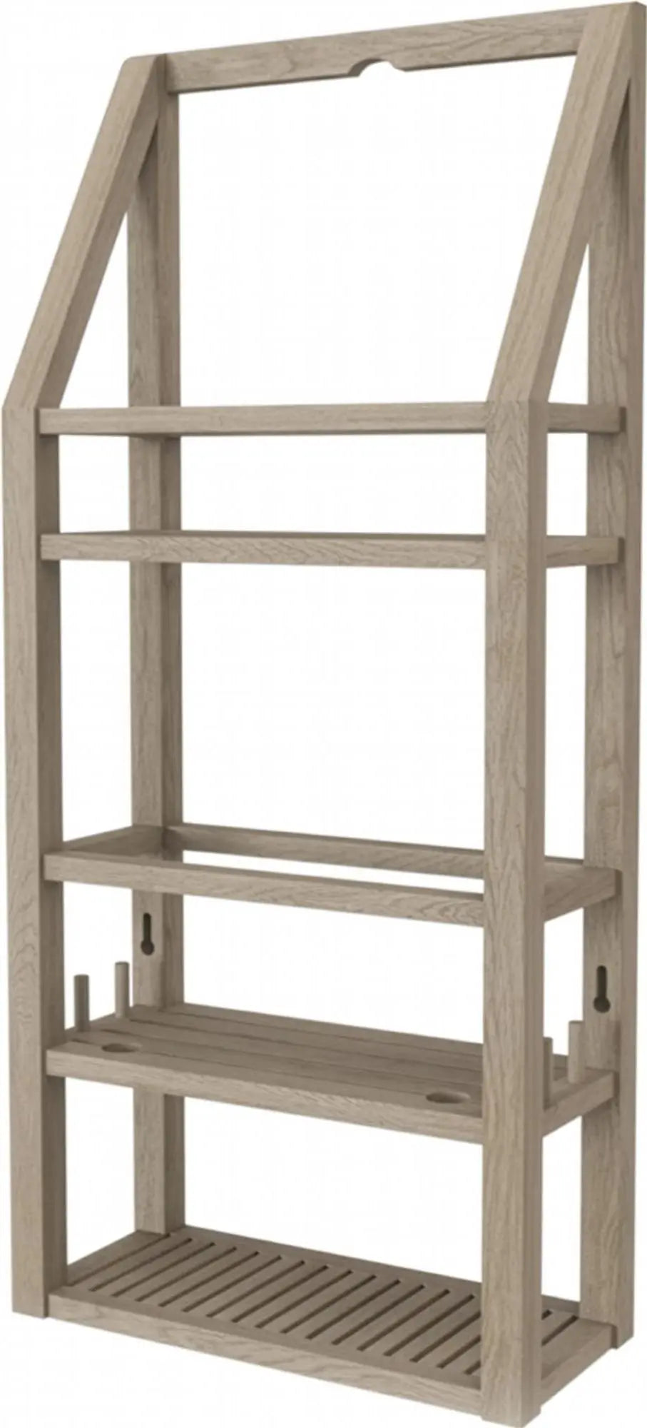 5" Brown Solid Wood Bathroom Storage Furniture Set Homeroots Organization