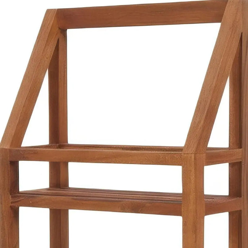 5" Brown Solid Wood Bathroom Storage Furniture Set Homeroots Organization