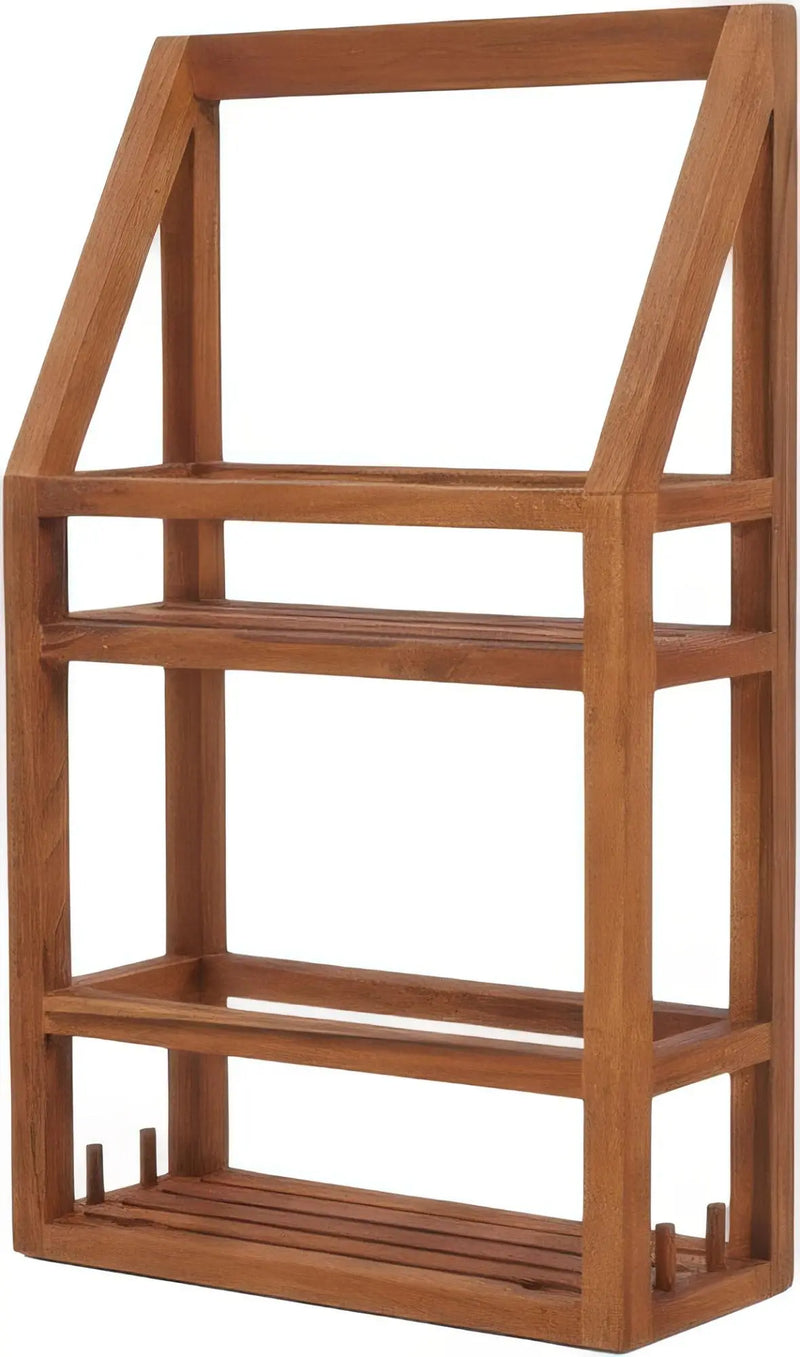 5" Brown Solid Wood Bathroom Storage Furniture Set Homeroots Organization