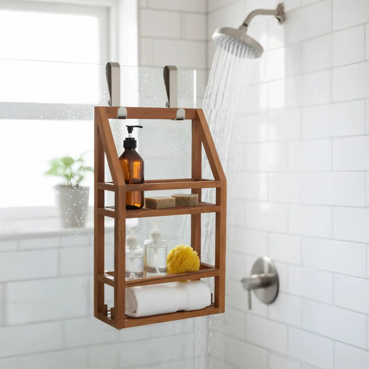 5" Brown Solid Wood Bathroom Storage Furniture Set Homeroots Organization