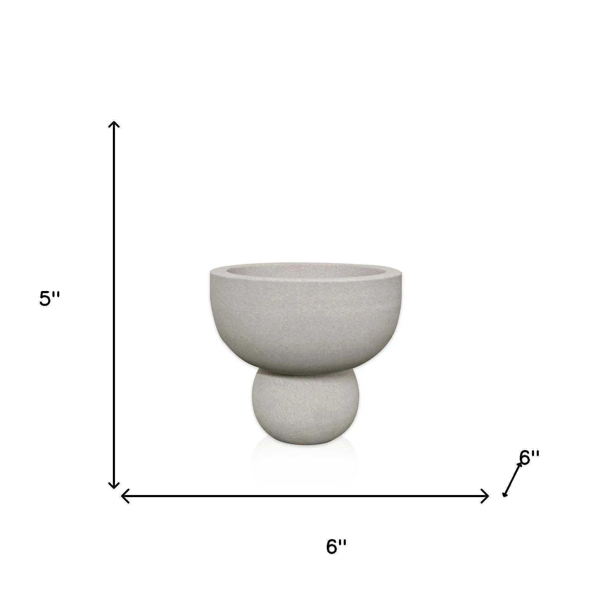 5" Cream Stone Decorative Bowl Homeroots Home Decor