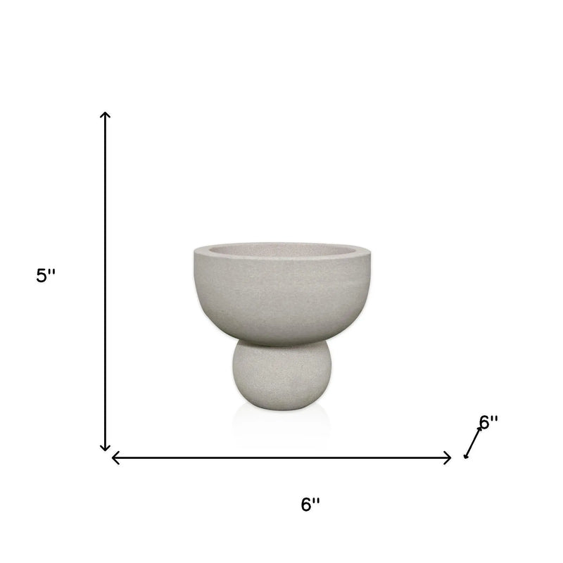 5" Cream Stone Decorative Bowl Homeroots Home Decor