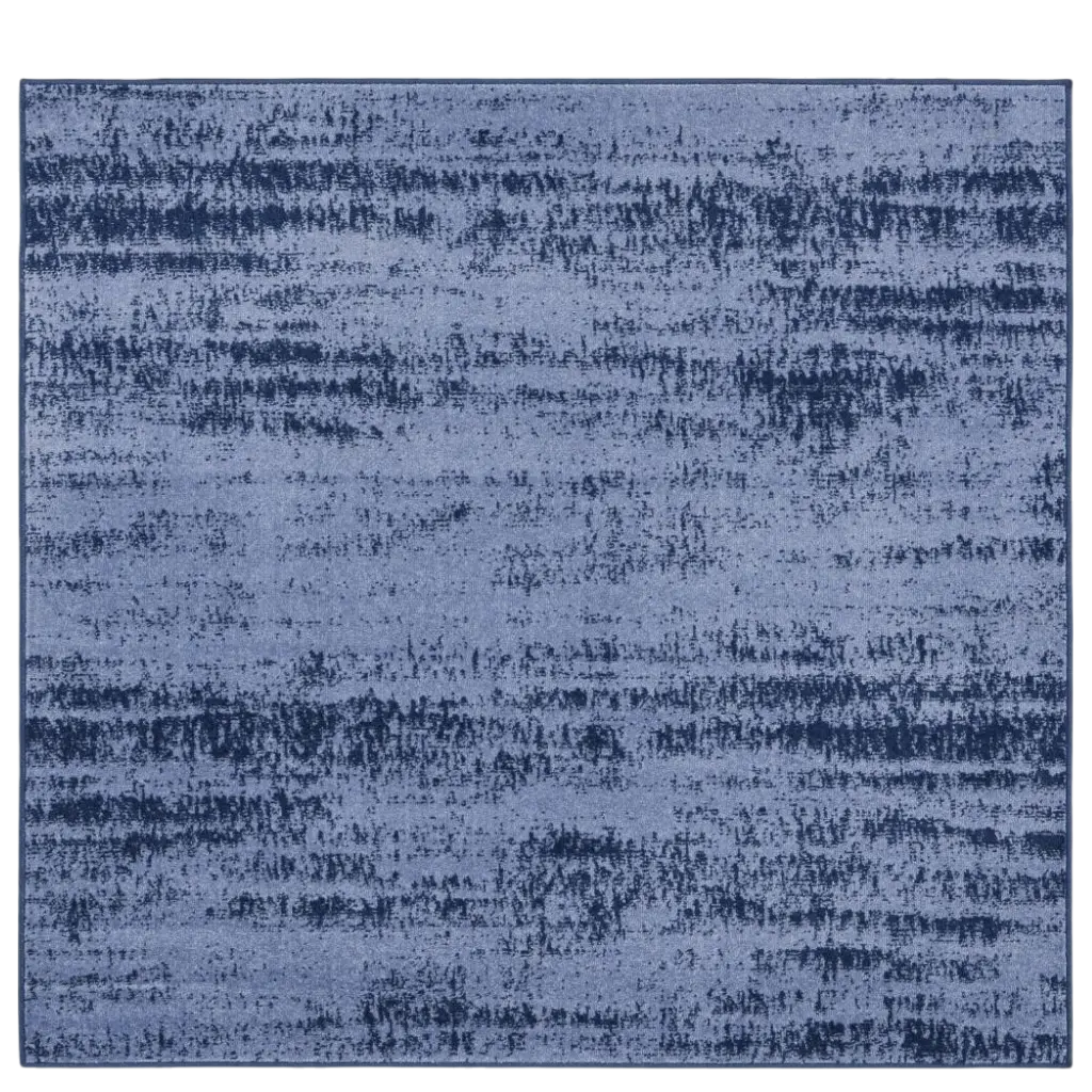 5' Denim Blue And Navy Blue Square Abstract Indoor Outdoor Area Rug Homeroots Outdoor