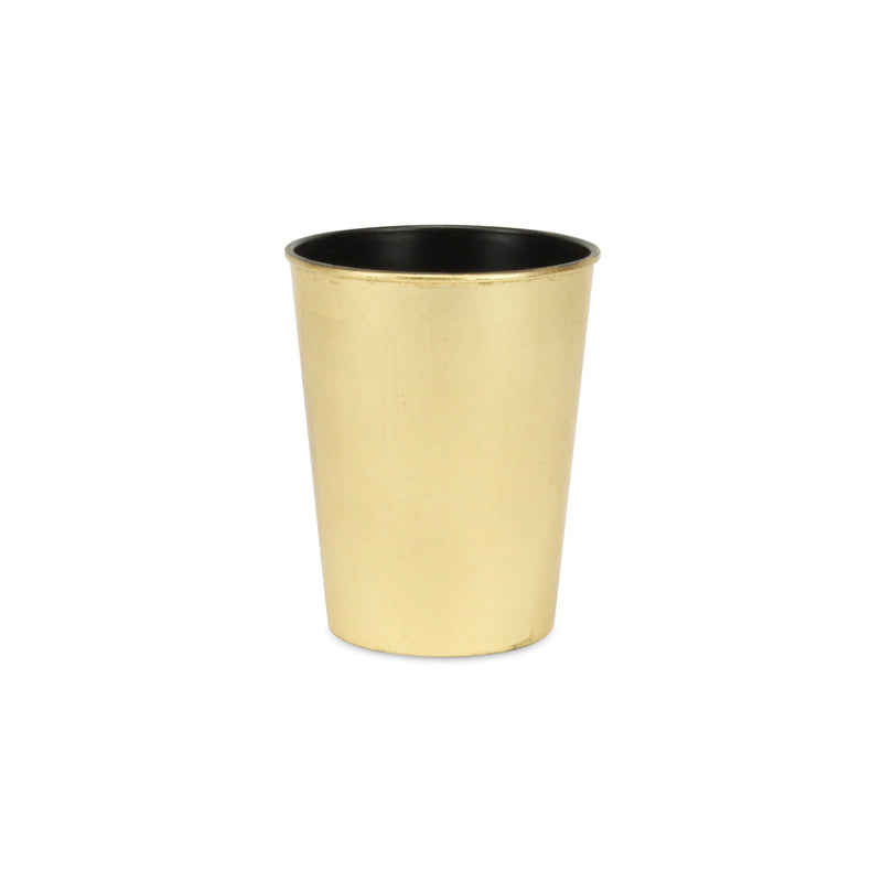 5" Gold Recycled Plastic Indoor Outdoor Round Pot Planter Homeroots Outdoor