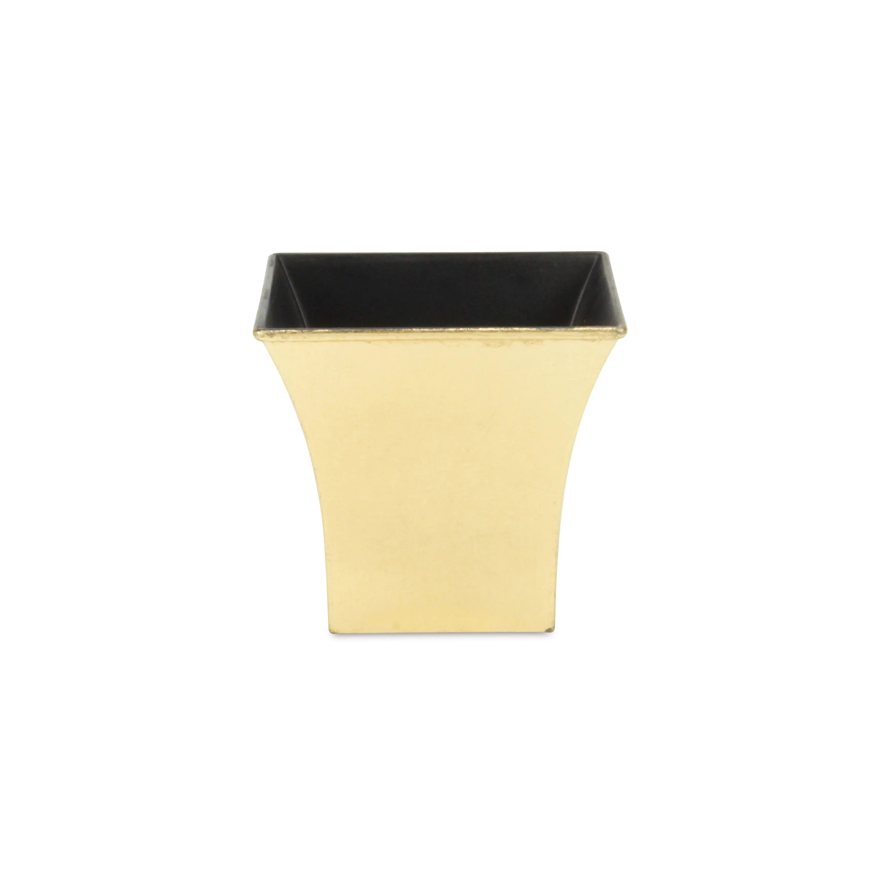 5" Gold Recycled Plastic Indoor Outdoor Square Pot Planter Homeroots Outdoor
