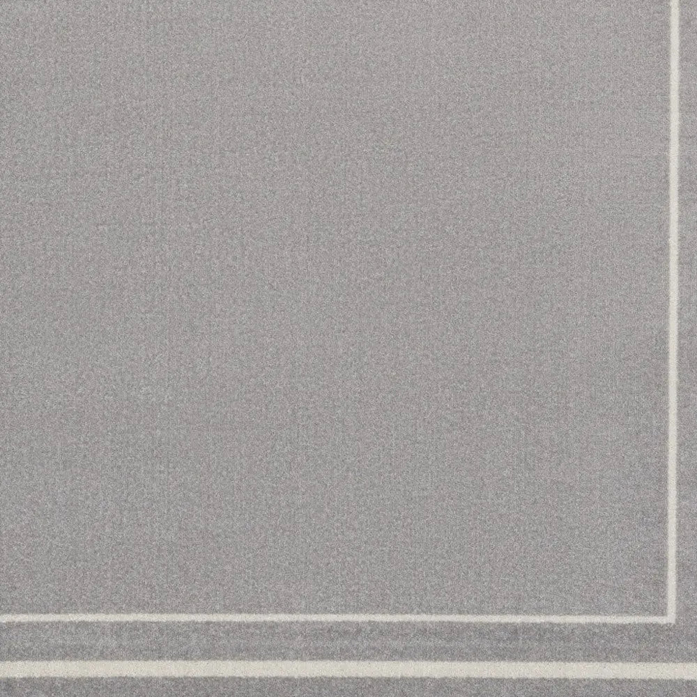 5' Gray And Ivory Square Indoor Outdoor Area Rug Homeroots Outdoor