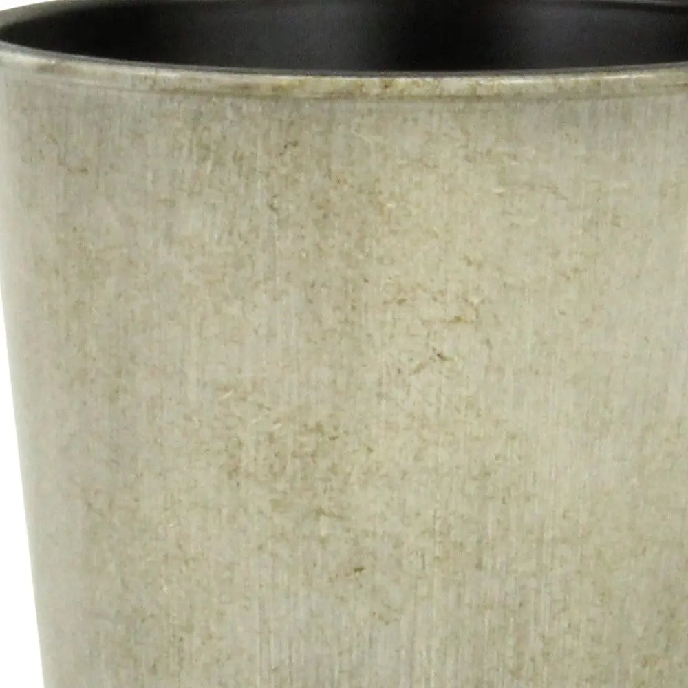5" Gray Recycled Plastic Indoor Outdoor Round Pot Planter Homeroots Outdoor