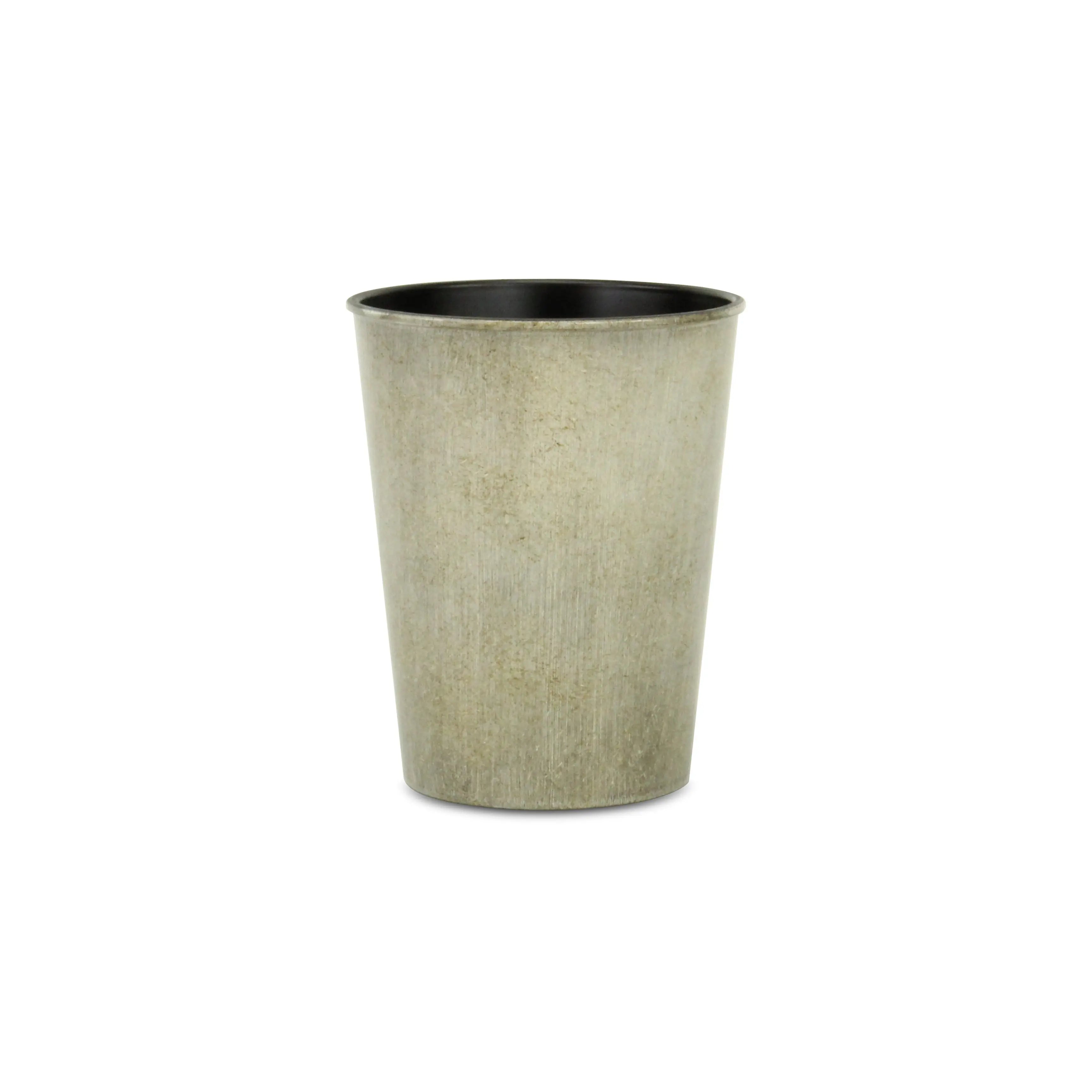 5" Gray Recycled Plastic Indoor Outdoor Round Pot Planter Homeroots Outdoor