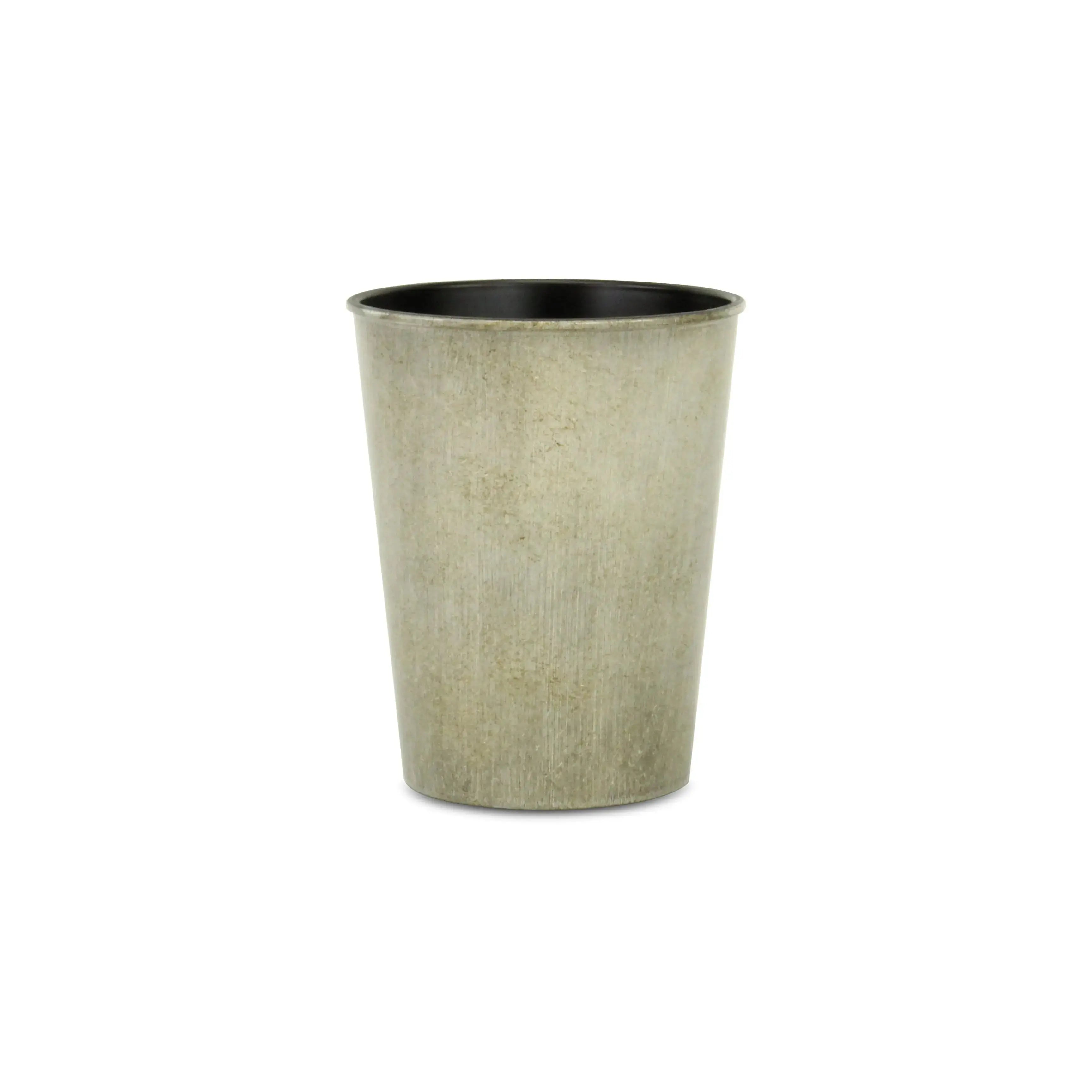 5" Gray Recycled Plastic Indoor Outdoor Round Pot Planter Homeroots Outdoor