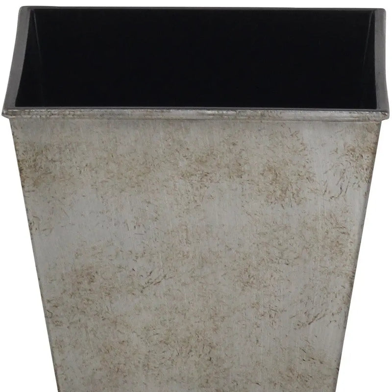 5" Gray Recycled Plastic Indoor Outdoor Square Pot Planter Homeroots Outdoor
