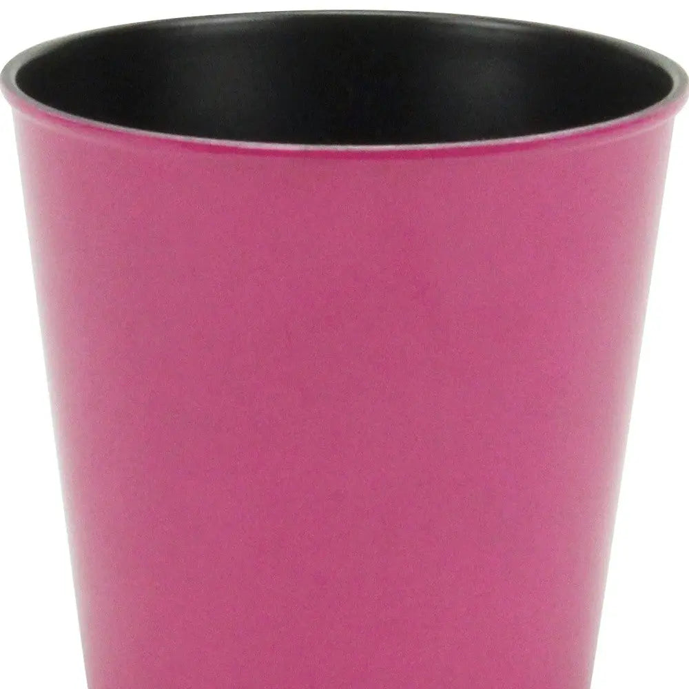 5" Hot Pink Recycled Plastic Indoor Outdoor Round Pot Planter Homeroots Outdoor