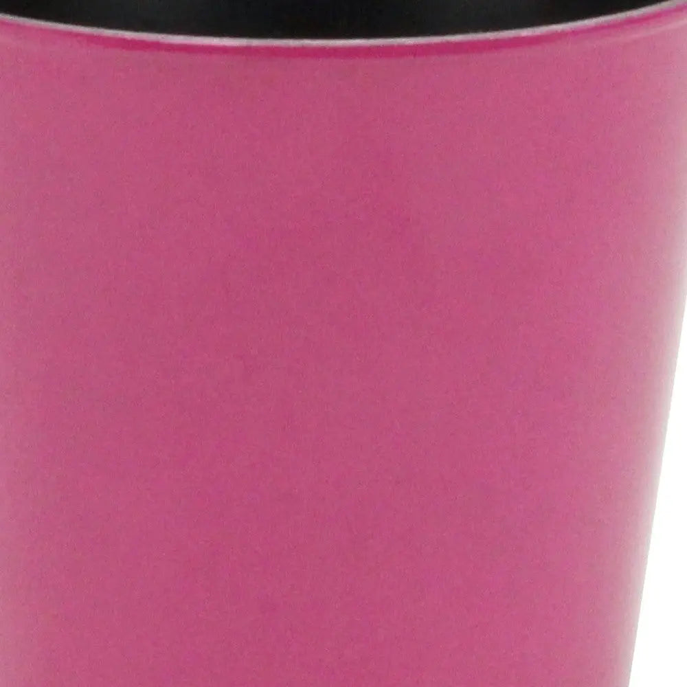 5" Hot Pink Recycled Plastic Indoor Outdoor Round Pot Planter Homeroots Outdoor