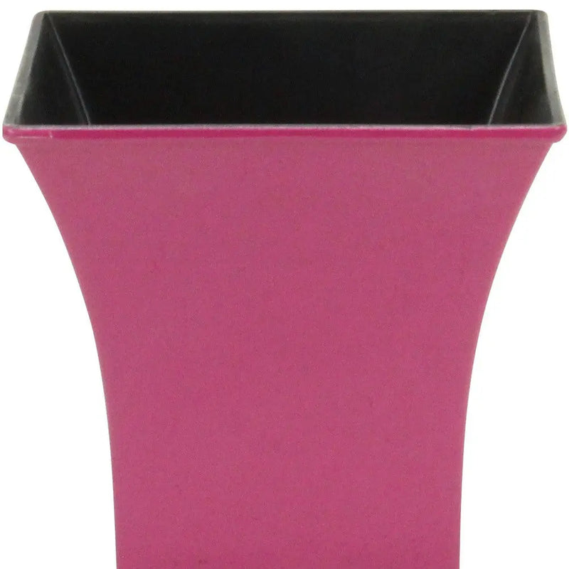 5" Hot Pink Recycled Plastic Indoor Outdoor Square Pot Planter Homeroots Outdoor