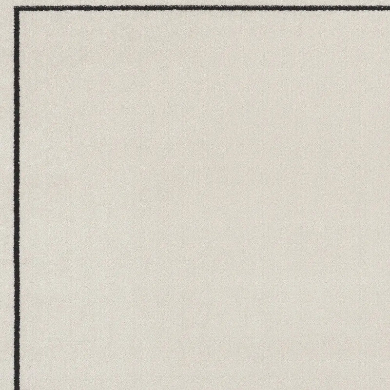 5' Ivory And Black Square Indoor Outdoor Area Rug Homeroots Outdoor