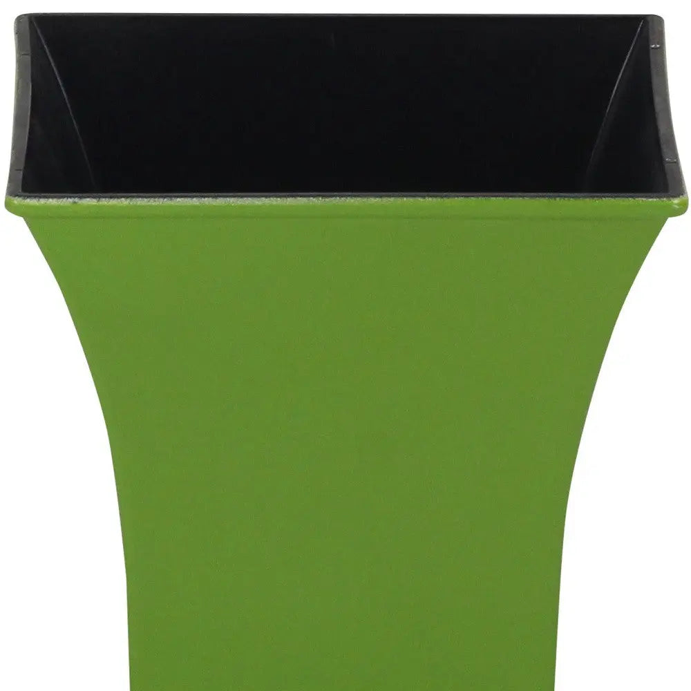 5" Lime Green Recycled Plastic Indoor Outdoor Square Pot Planter Homeroots Outdoor