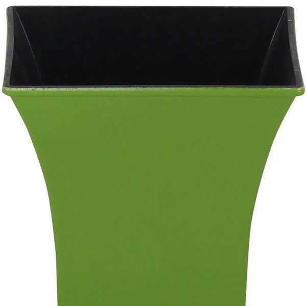 5" Lime Green Recycled Plastic Indoor Outdoor Square Pot Planter Homeroots Outdoor