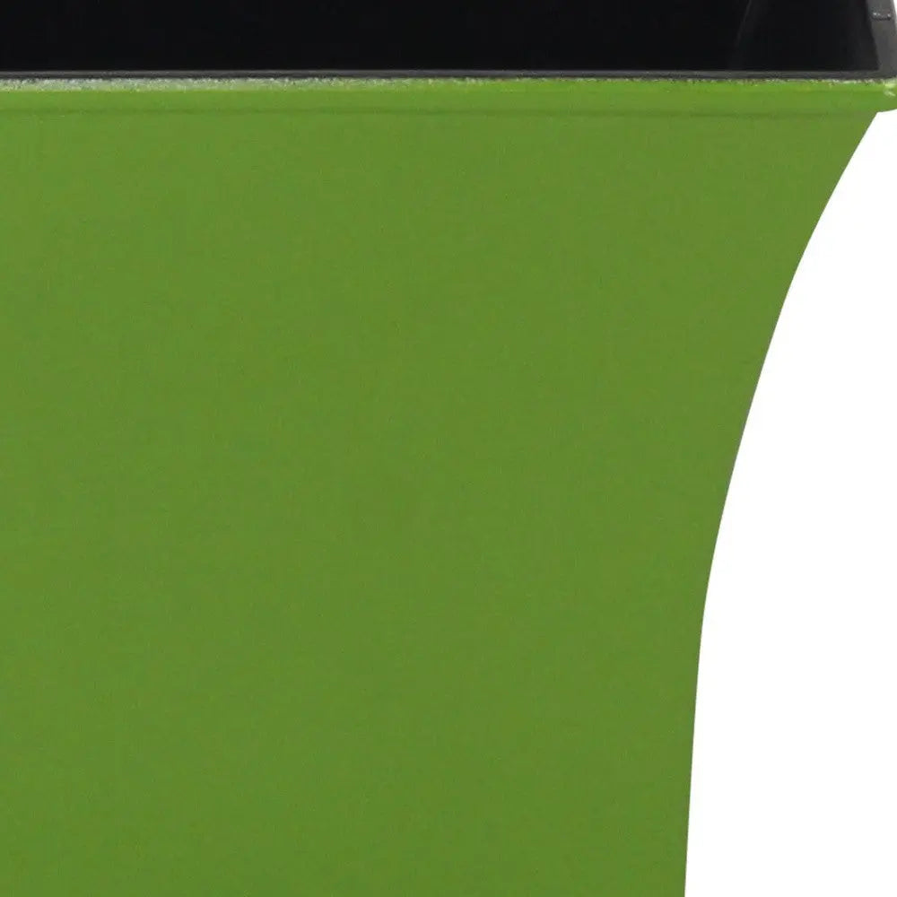 5" Lime Green Recycled Plastic Indoor Outdoor Square Pot Planter Homeroots Outdoor