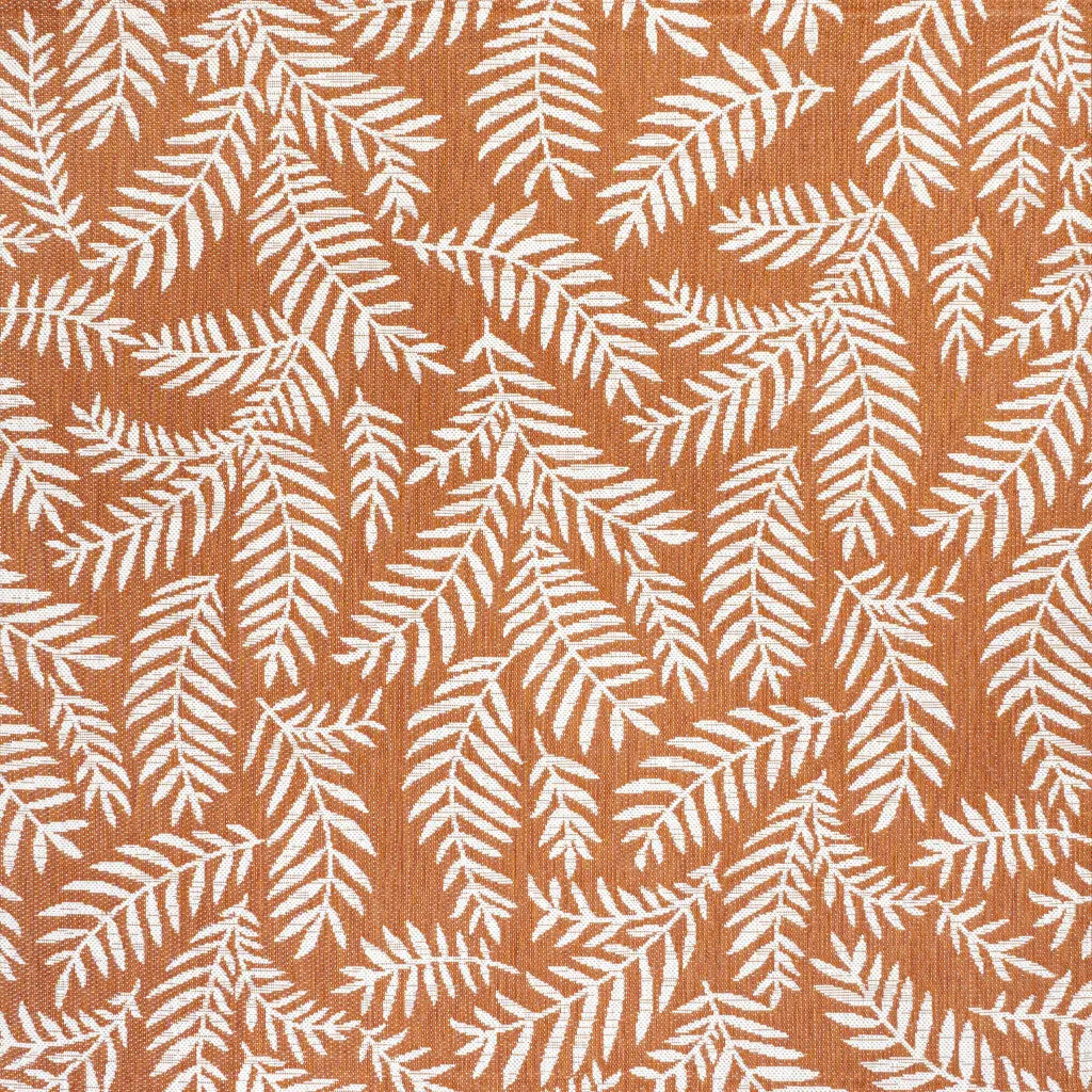 5' Orange And Cream Square Floral Indoor Outdoor Area Rug Homeroots Outdoor