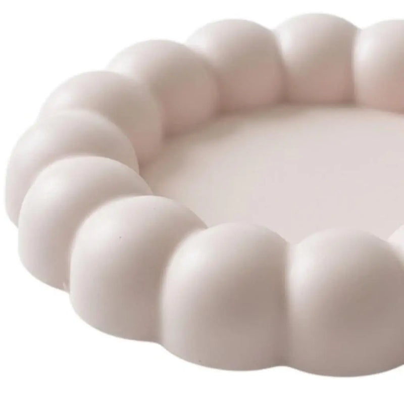 5" Pale Pink Resin Handmade Round Trinket Tray Homeroots Kitchen & Dining