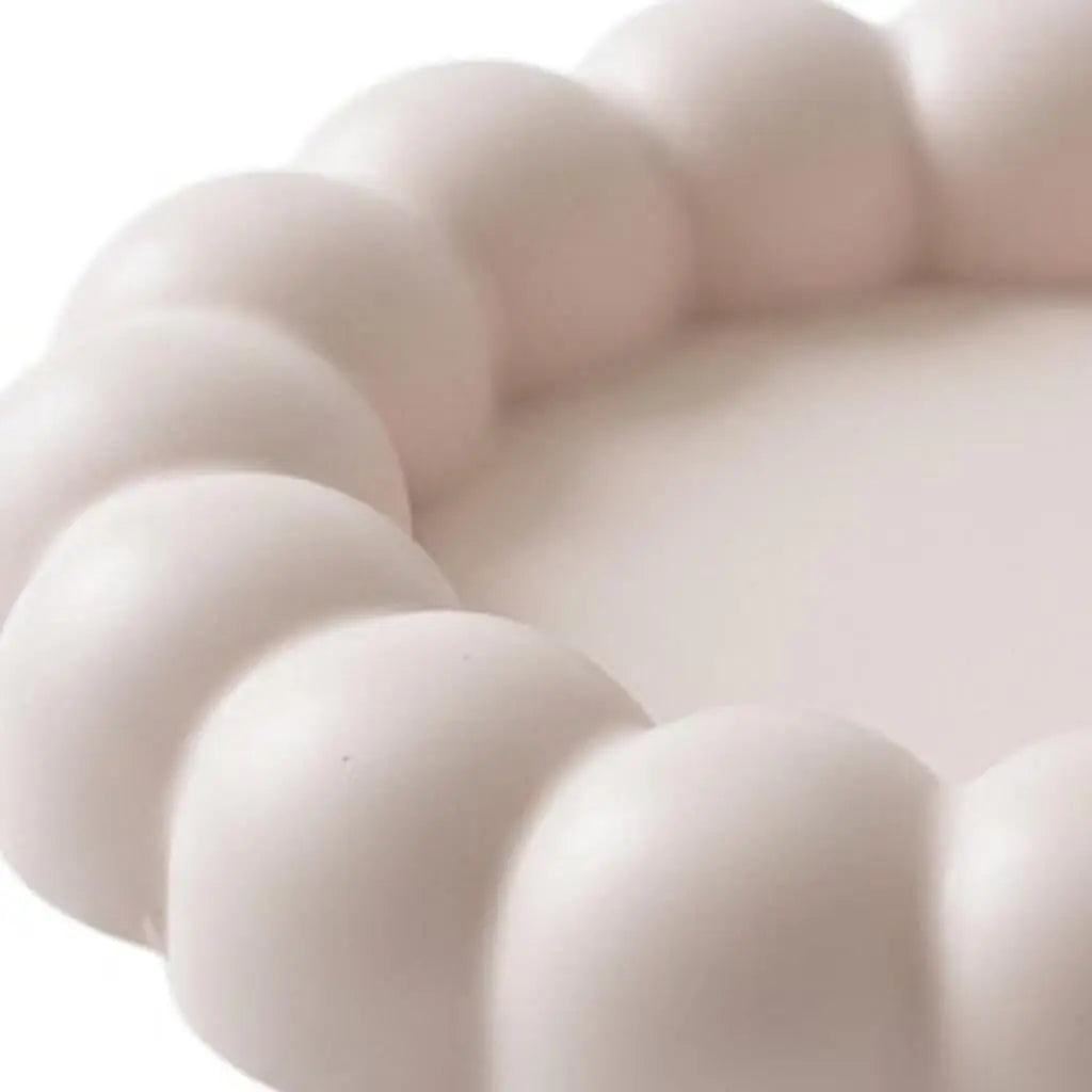 5" Pale Pink Resin Handmade Round Trinket Tray Homeroots Kitchen & Dining