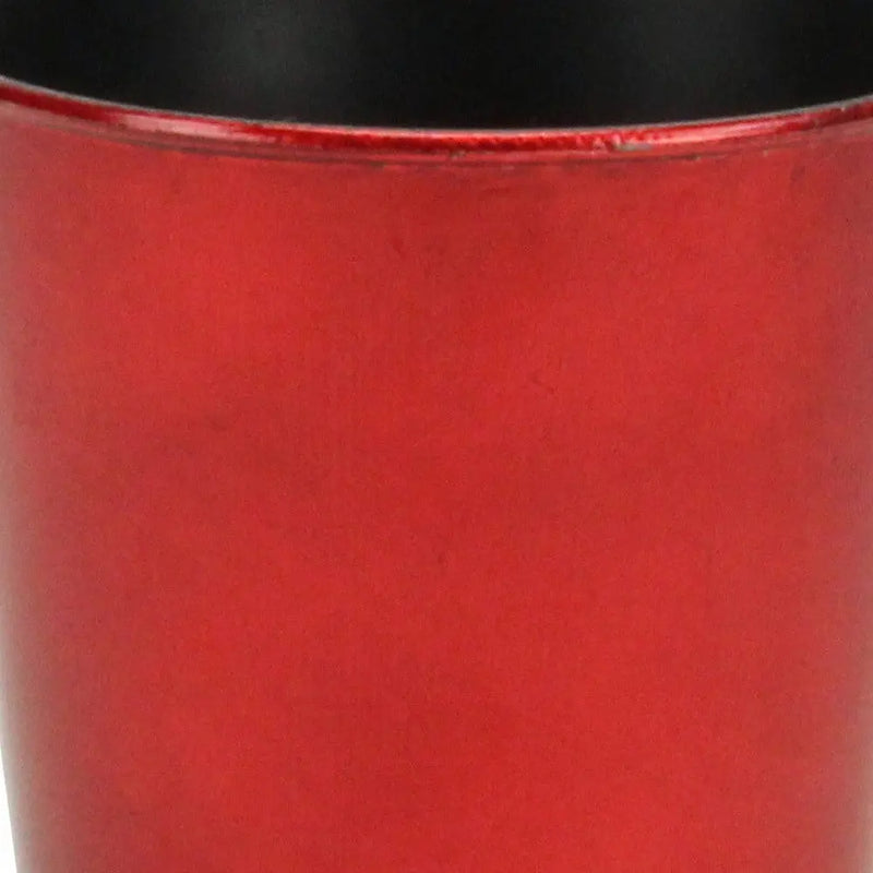 5" Red Recycled Plastic Indoor Outdoor Round Pot Planter Homeroots Outdoor