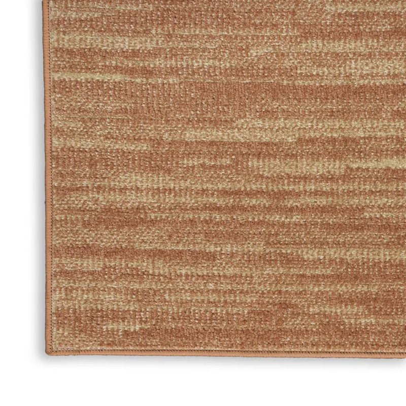 5' Rust And Beige Square Abstract Indoor Outdoor Area Rug Homeroots Outdoor