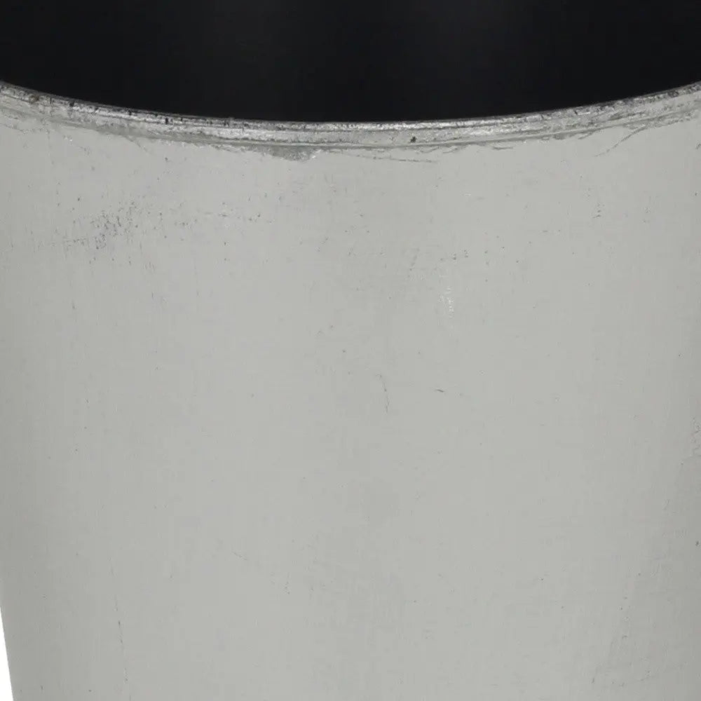 5" Silver Recycled Plastic Indoor Outdoor Round Pot Planter Homeroots Outdoor
