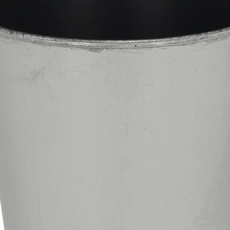5" Silver Recycled Plastic Indoor Outdoor Round Pot Planter Homeroots Outdoor