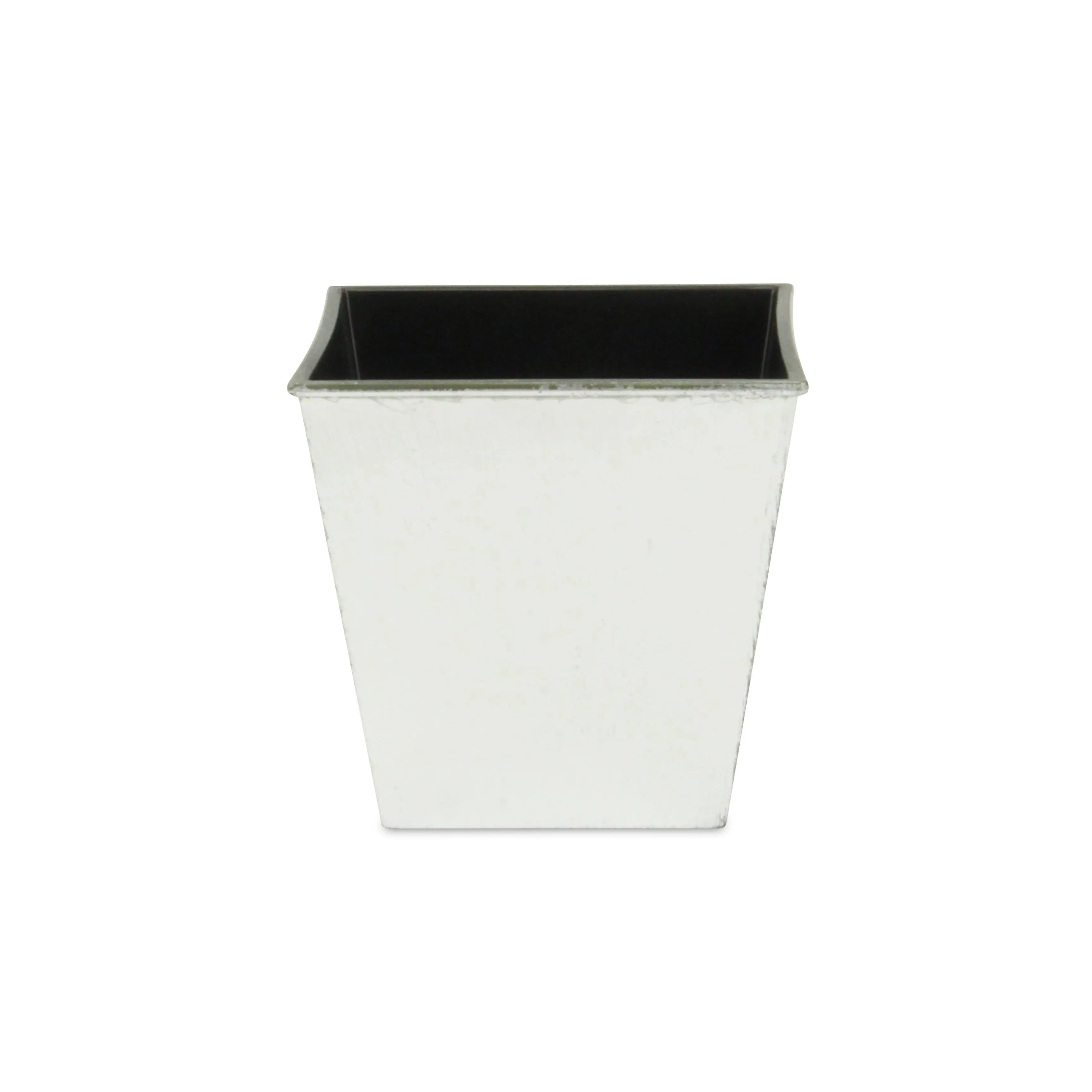 5" Silver Recycled Plastic Indoor Outdoor Square Pot Planter Homeroots Outdoor