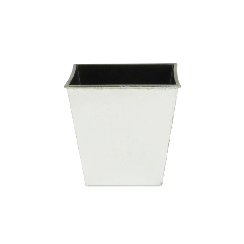 5" Silver Recycled Plastic Indoor Outdoor Square Pot Planter Homeroots Outdoor