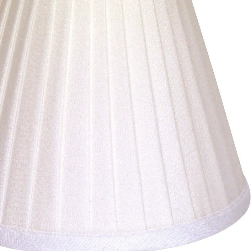 5" White Set of 6 Slanted Pleat Chandelier Silk Lampshades Homeroots