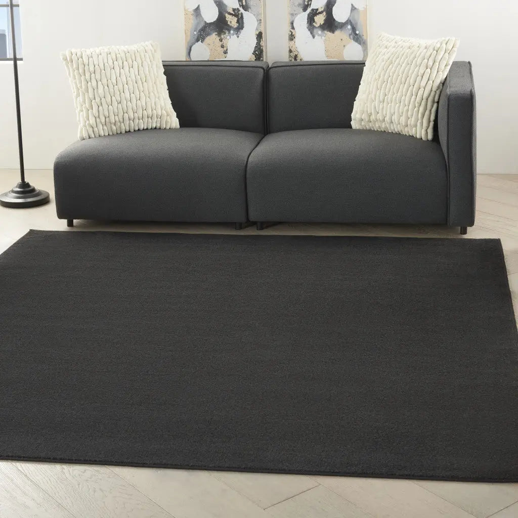 5' X 5' Black Square Indoor Outdoor Area Rug Homeroots Outdoor