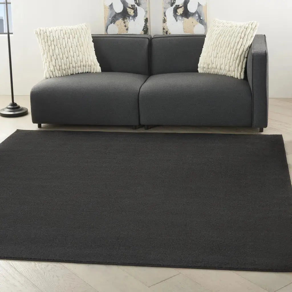 5' X 5' Black Square Indoor Outdoor Area Rug Homeroots Outdoor