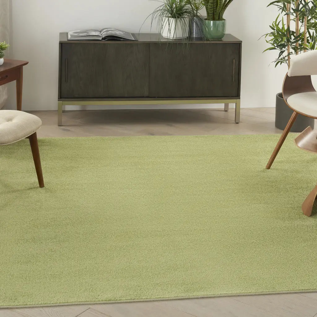 5' X 5' Green Square Indoor Outdoor Area Rug - GreatEagleInc