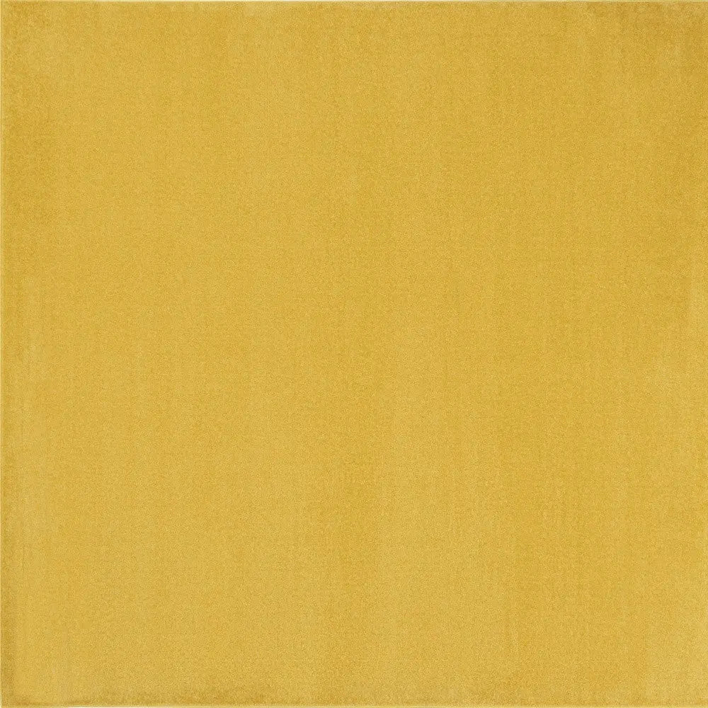 5' X 5' Yellow Square Indoor Outdoor Area Rug Homeroots Outdoor