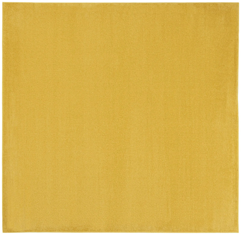 5' X 5' Yellow Square Indoor Outdoor Area Rug Homeroots Outdoor