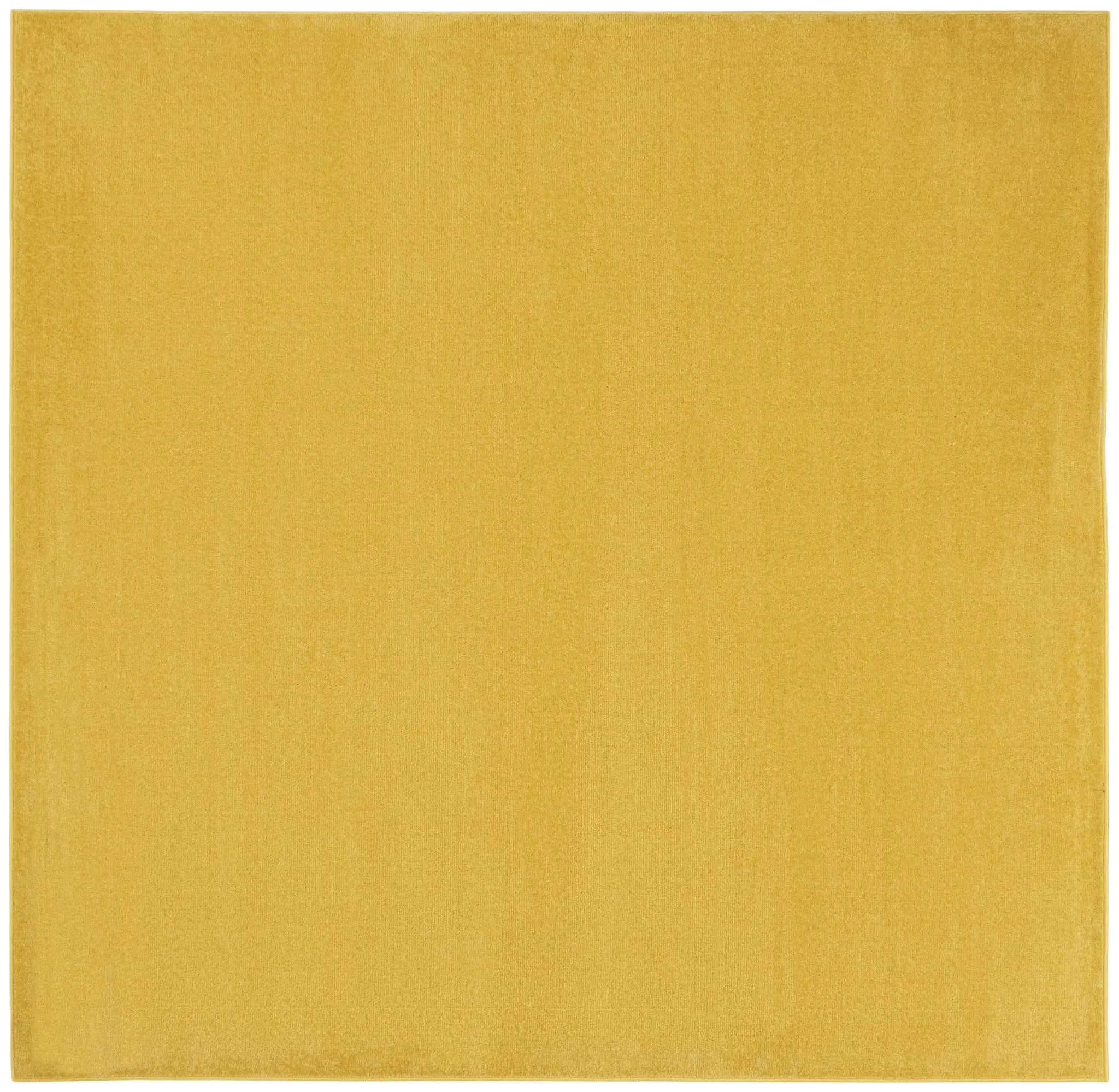 5' X 5' Yellow Square Indoor Outdoor Area Rug Homeroots Outdoor
