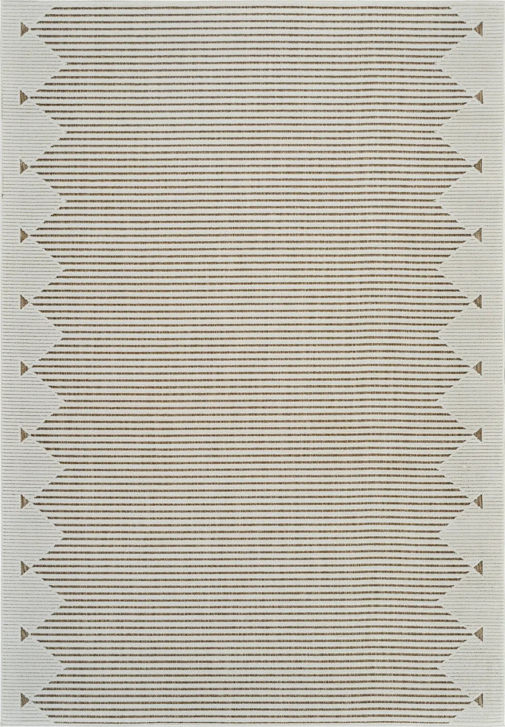 5' X 7' Beige And Brown Geometric Distressed Indoor Outdoor Area Rug Homeroots Outdoor