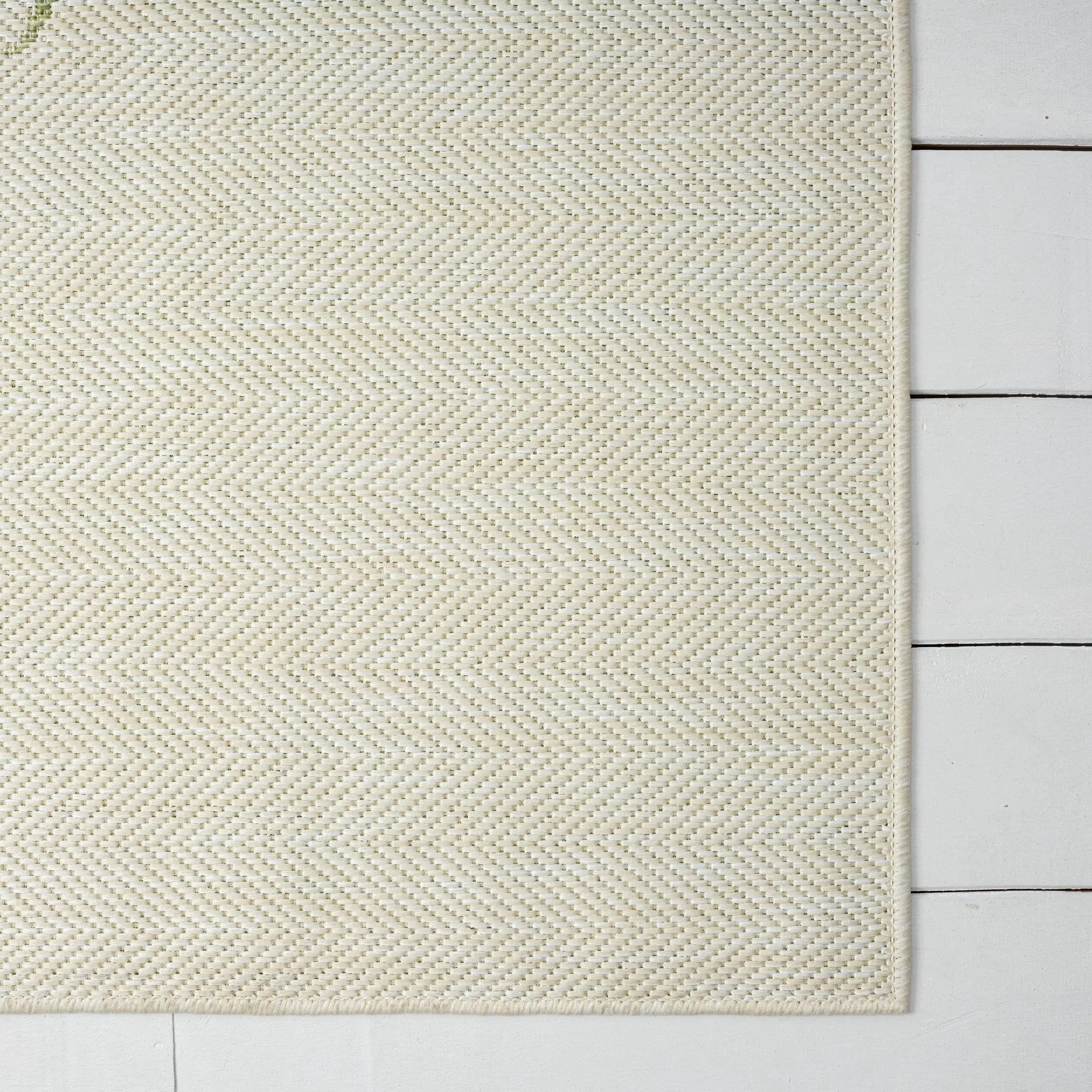 5' X 7' Beige And Green Palm Tree Indoor Outdoor Area Rug Homeroots Outdoor