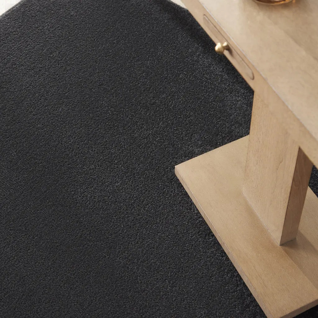 5' X 7' Black Stain Resistant Indoor Outdoor Area Rug Homeroots Outdoor