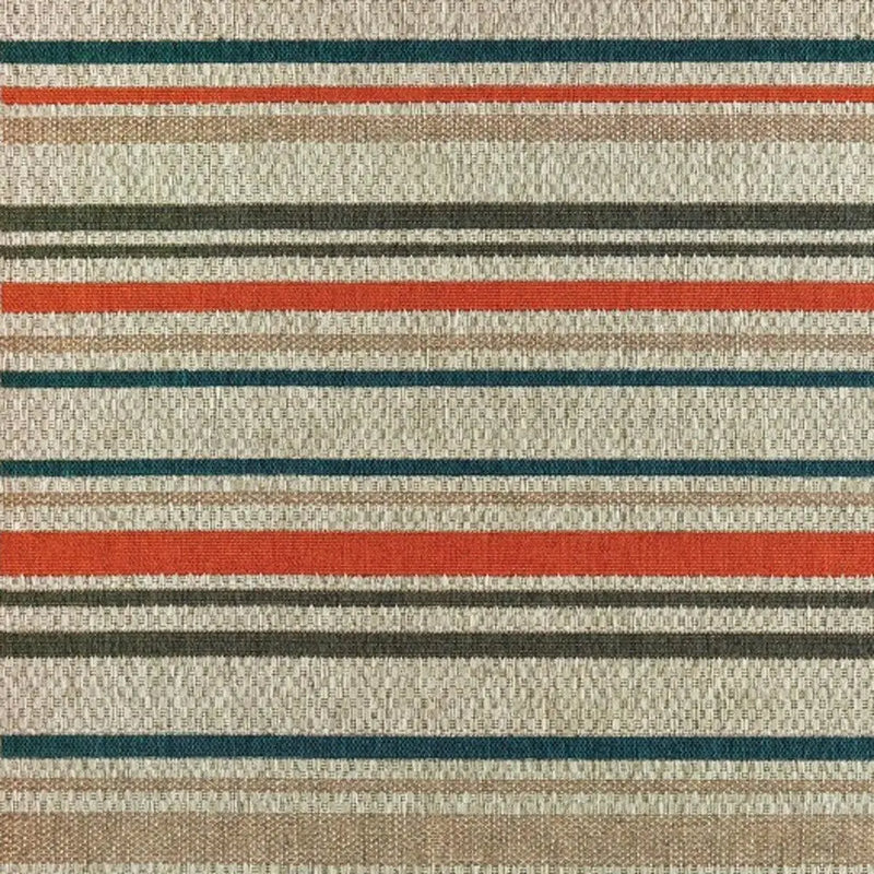 5' X 7' Blue And Gray Striped Indoor Outdoor Area Rug Homeroots Outdoor