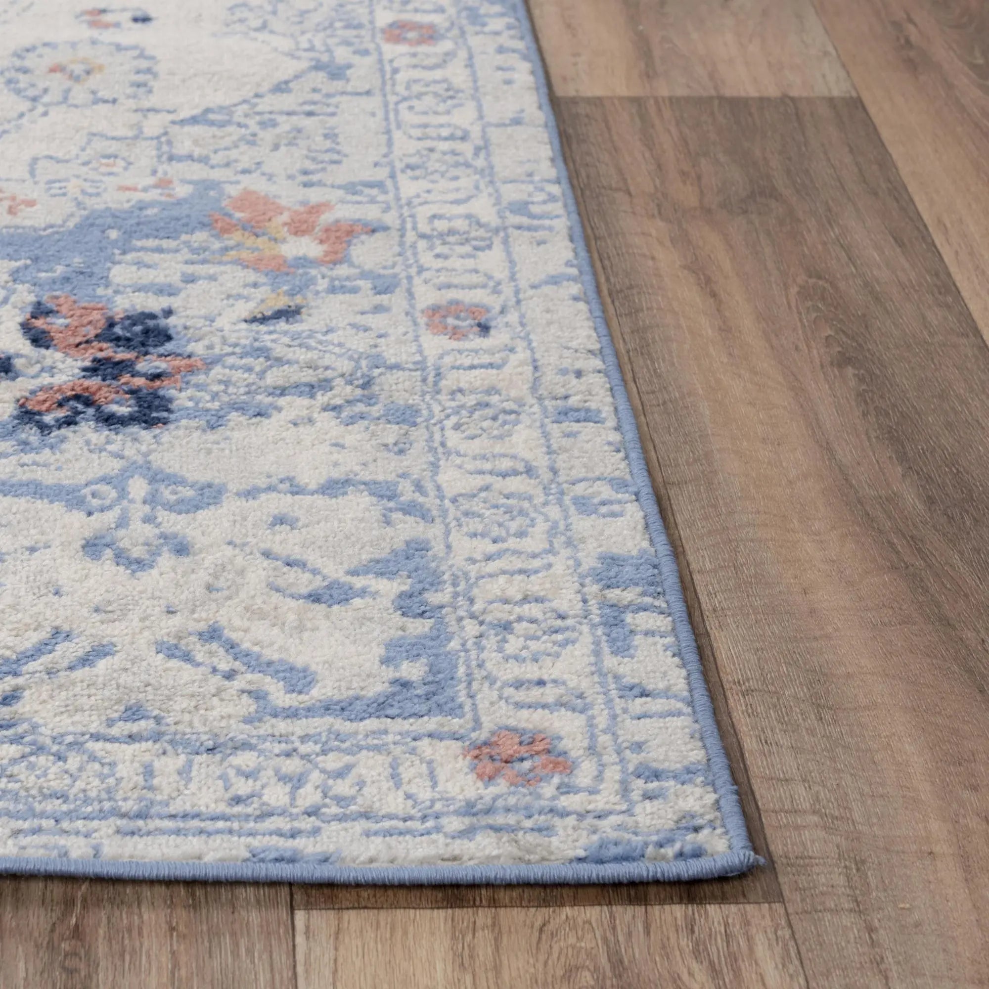 5' X 7' Blue Dark Blue Orange Yellow Black And Ivory Medallion Area Rug Homeroots Home Decor
