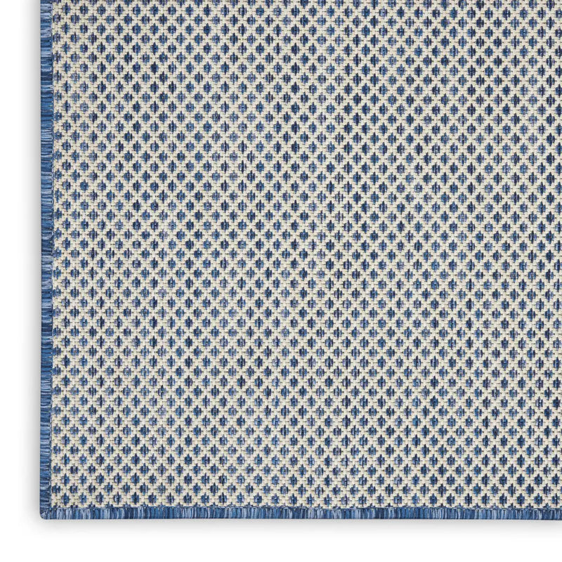5' X 7' Blue Geometric Power Loom Area Rug Homeroots Outdoor