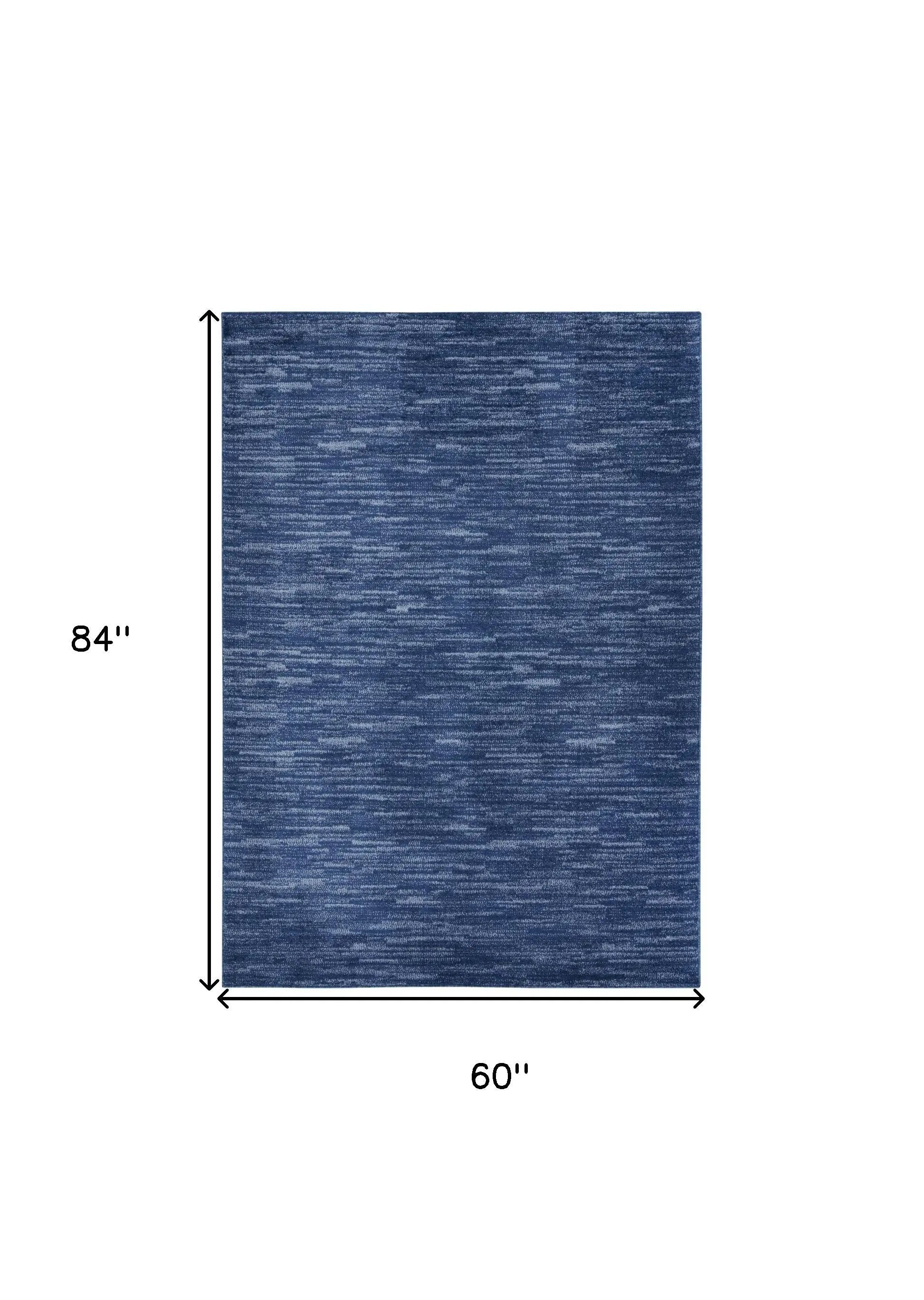 5' X 7' Blue Indoor Outdoor Area Rug - GreatEagleInc