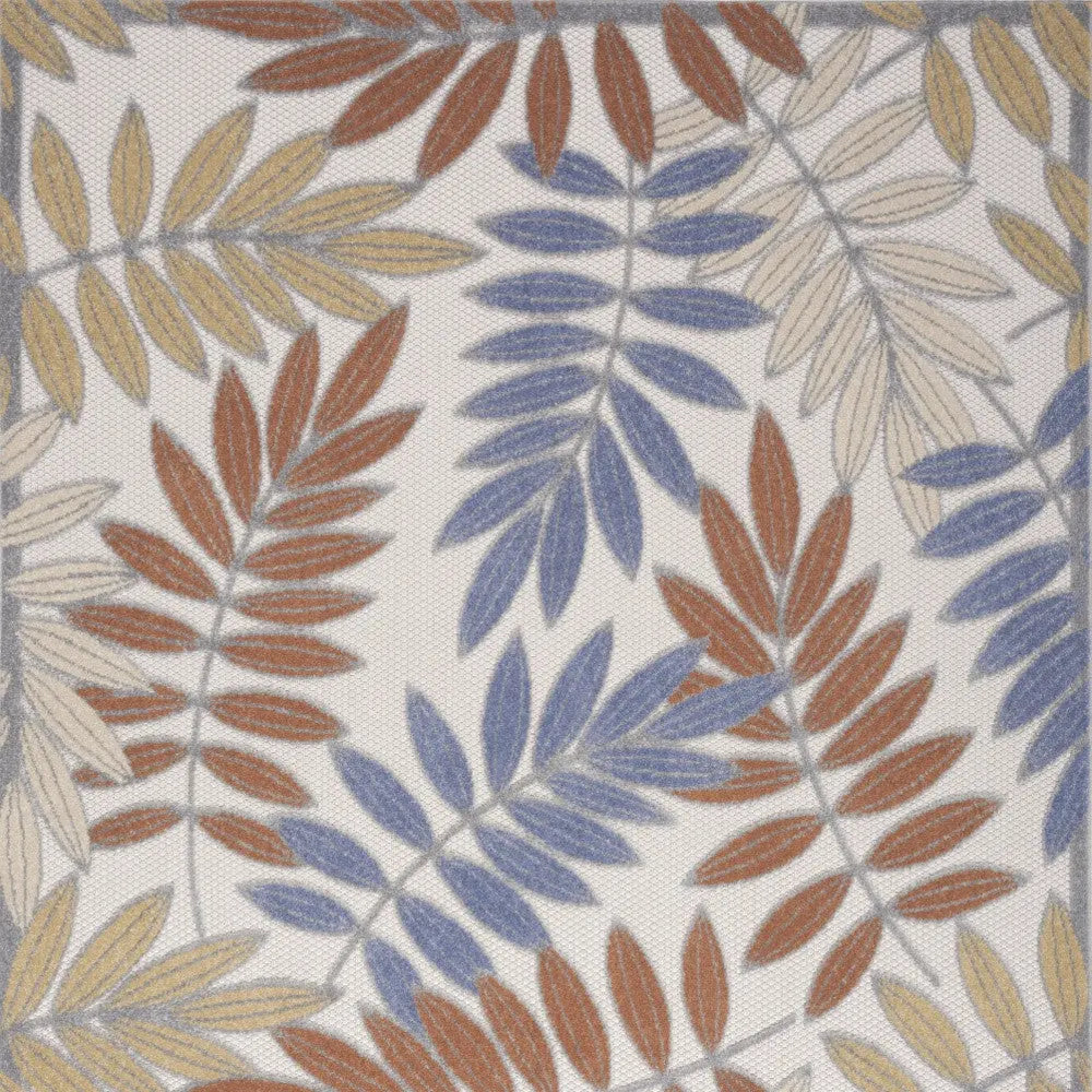 5' X 7' Blue Indoor Outdoor Area Rug Homeroots Outdoor