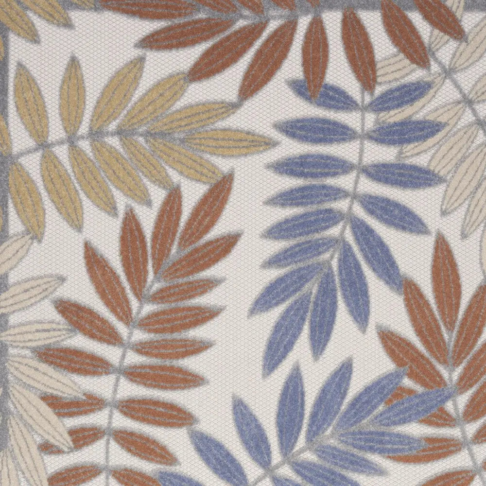 5' X 7' Blue Indoor Outdoor Area Rug Homeroots Outdoor